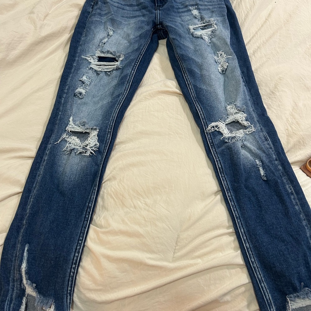 KanCan Ripped Dark Blue Skinny Jeans